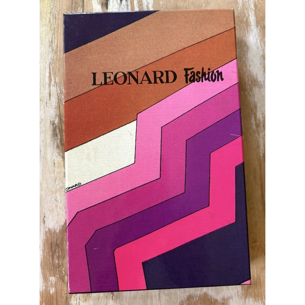 Vintage Leonard Fashion op pop art stationery note cards lined envelopes 1973